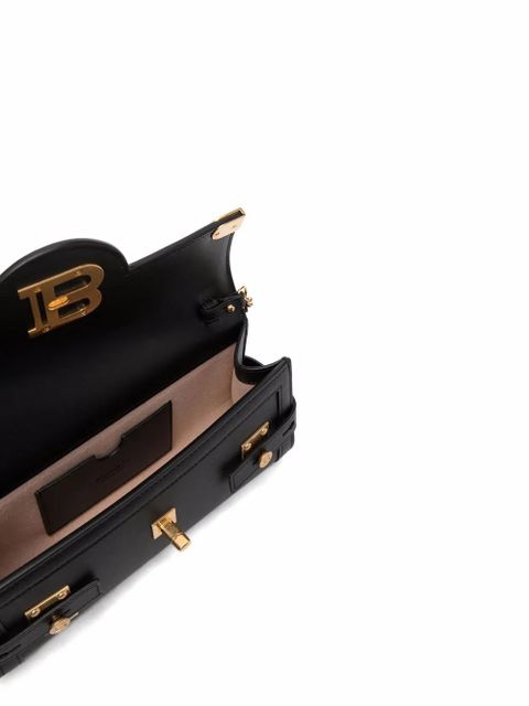 Balmain logo-clasp leather clutch - Black - zdjęcie produktu nr 2
