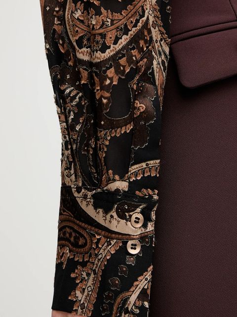 Guess koszula CLARISSE damska kolor brązowy regular z kołnierzykiem klasycznym W5BH78 W2770