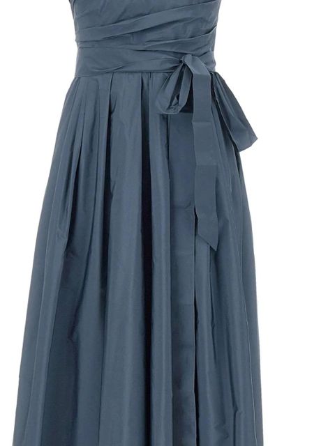 Max Mara pleated strapless dress - Blue