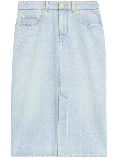 AMI Paris denim pencil midi skirt - Blue - zdjęcie produktu nr 1