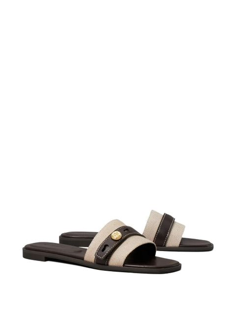 Tory Burch Romy button strap slide - Neutrals - zdjęcie produktu nr 2