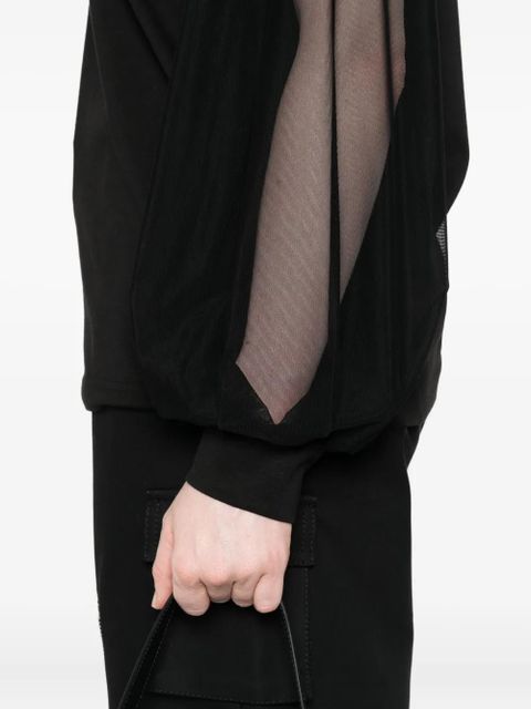 Moncler mesh-insert long-sleeve sweatshirt - Black