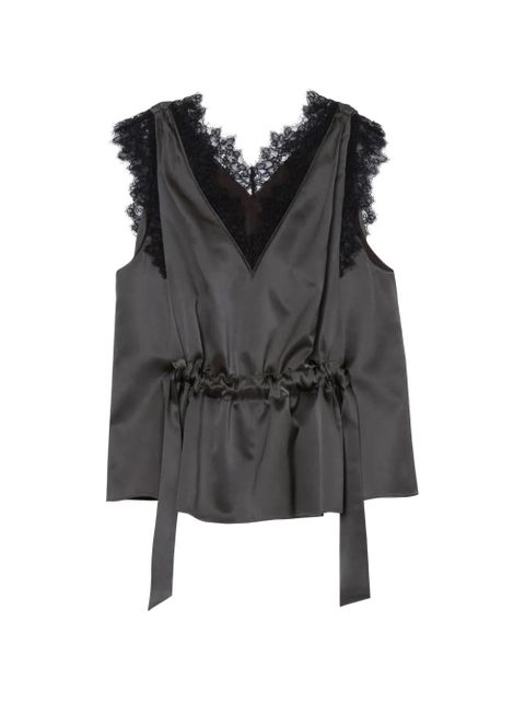 3.1 Phillip Lim lace V-neck top - Grey - zdjęcie produktu nr 1