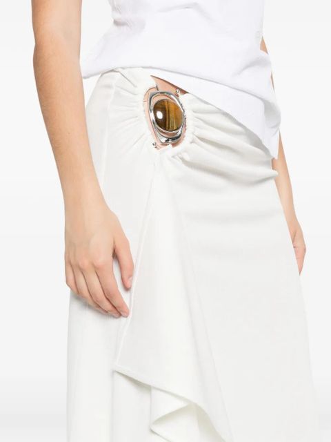 Christopher Esber Occhio crystal-embellished skirt - White