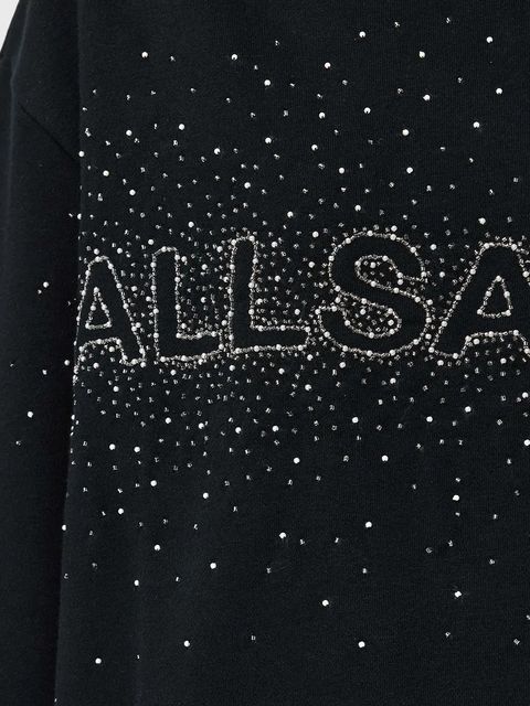 AllSaints bluza damska kolor czarny z aplikacją W052JE
