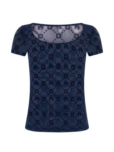 Marine Serre Moonogram mesh T-shirt - Blue - zdjęcie produktu nr 1