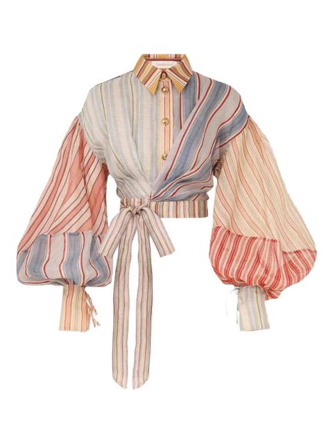 ZIMMERMANN Rebellion striped blouse - Neutrals - zdjęcie produktu nr 1