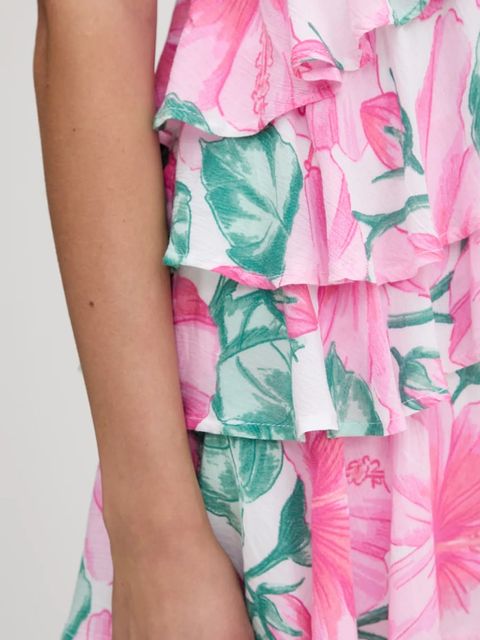 Hollister Co. sukienka kolor różowy mini rozkloszowana KI359-5239