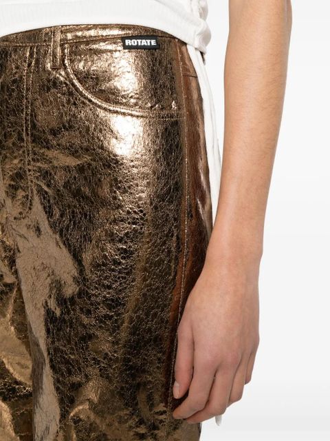 ROTATE BIRGER CHRISTENSEN high-waist straight-leg trousers - Gold