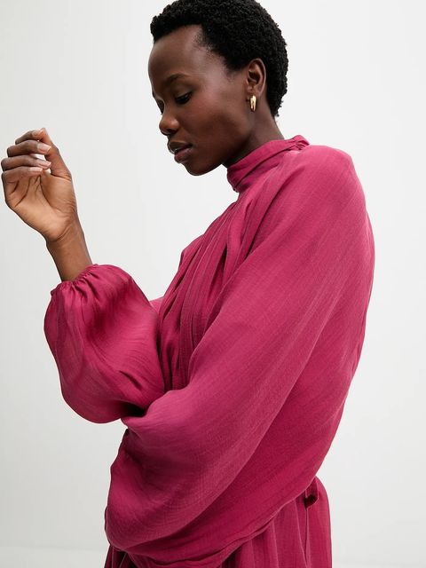 Answear.LAB sukienka kolor bordowy mini rozkloszowana