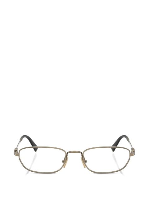 Miu Miu Eyewear oval-frame glasses - Gold - zdjęcie produktu nr 1