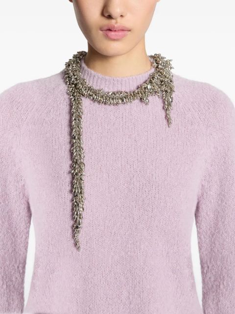 DRIES VAN NOTEN beaded scarf necklace - Silver - zdjęcie produktu nr 2