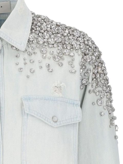 Golden Goose crystal-embellished shirt - Blue