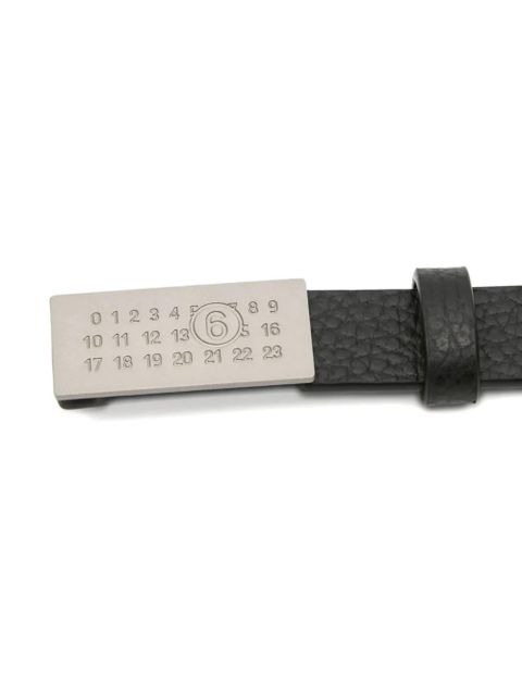 MM6 Maison Margiela numeric plaque belt - Black - zdjęcie produktu nr 2