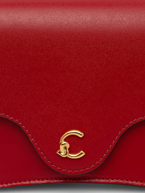 Coccinelle torebka skórzana kolor czerwony E5.SSK.27.01.01