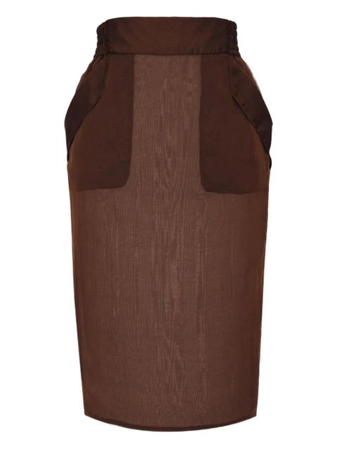 Saint Laurent sheer pocket skirt - Brown - zdjęcie produktu nr 1