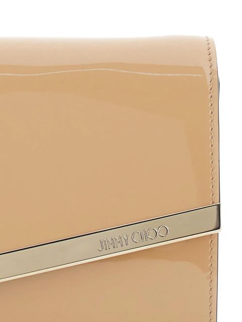 Jimmy Choo Emmie leather clutch bag - Neutrals