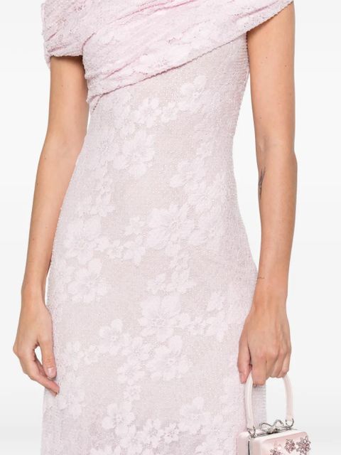 Self-Portrait lace midi dress - Pink