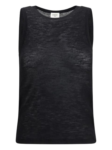 Saint Laurent round-neck tank top - Black - zdjęcie produktu nr 1
