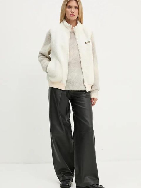 A.P.C. kamizelka blouson sequoia kolor beżowy z aplikacją PSAKA.M02983 - zdjęcie produktu nr 2