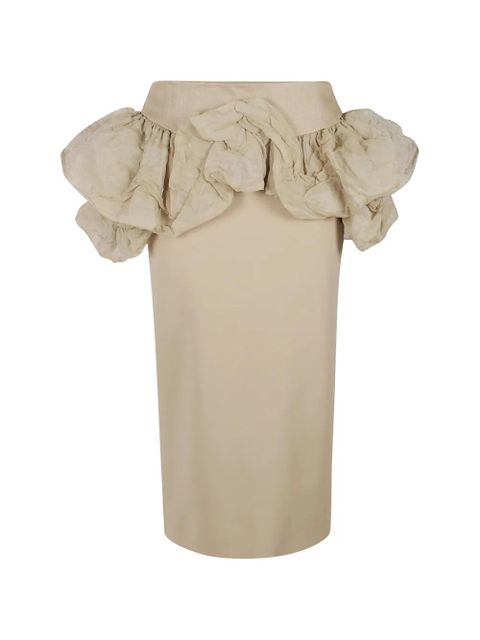 Max Mara ruffle-detail midi skirt - Neutrals - zdjęcie produktu nr 1