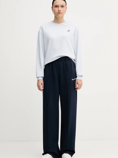 Tommy Hilfiger bluza damska kolor niebieski z aplikacją WW0WW49418 - zdjęcie produktu nr 2