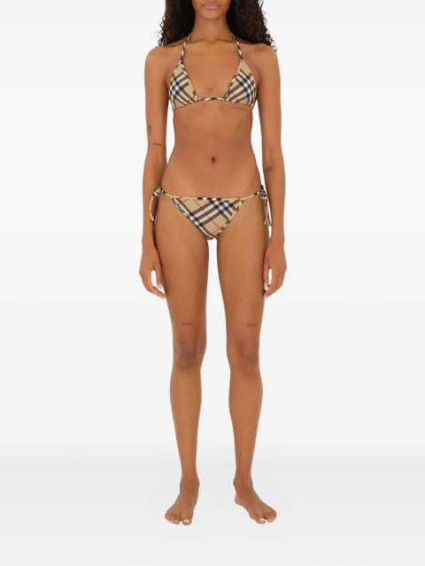 Burberry checked bikini top - Neutrals