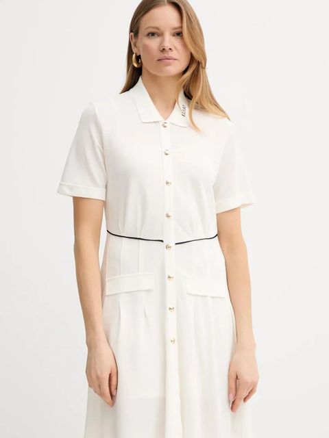 Liu Jo sukienka kolor beżowy mini prosta TA5207 J4883 - zdjęcie produktu nr 1