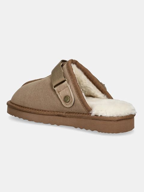 Answear.LAB kapcie zamszowe kolor brązowy