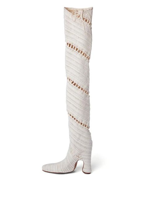 Isa Boulder Amend knee-length boots - White