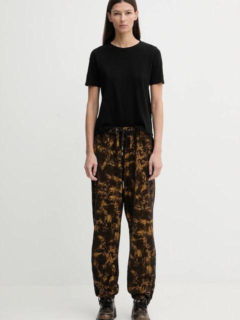 Rains spodnie 18560 Pants Regular W3 damskie kolor brązowy high waist 18560 - zdjęcie produktu nr 2