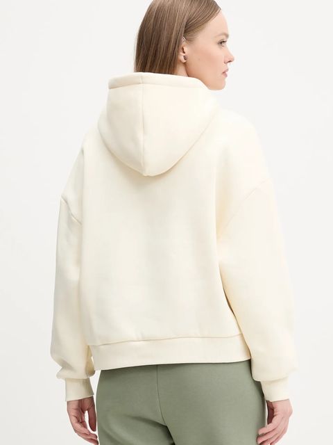 Karl Kani bluza damska kolor beżowy z kapturem gładka 61210078