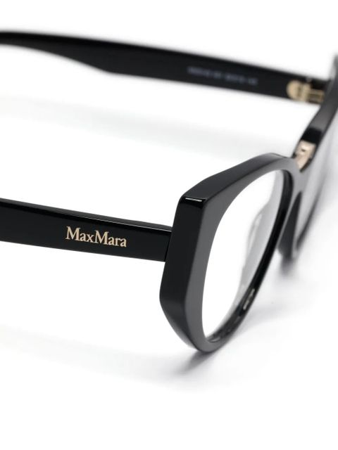 Max Mara Eyewear logo-engraved cat-eye glasses - Black