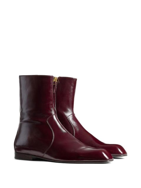 KHAITE colt zip ankle boots - Red - zdjęcie produktu nr 2