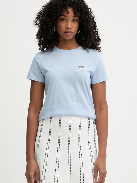 Karl Lagerfeld t-shirt bawełniany Ikonik Mini Choupette Rs Tee - zdjęcie produktu nr 1