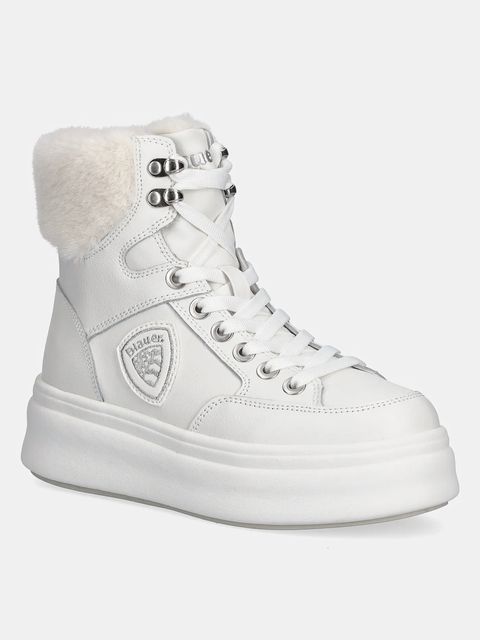 Blauer botki EMERY damskie kolor biały na platformie ocieplone F5EMERY01/LEA - zdjęcie produktu nr 1