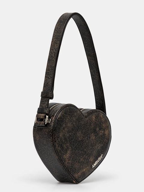 AMBUSH torebka Crackle Heart Shoulder Bag kolor czarny BWNN006F24LEA0011000 - zdjęcie produktu nr 2