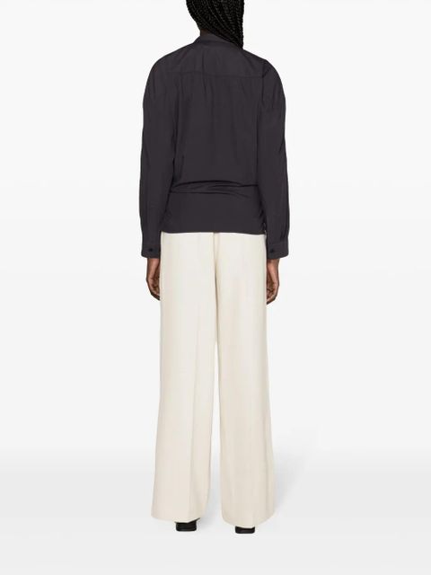 LEMAIRE twist-detail cotton shirt - Blue