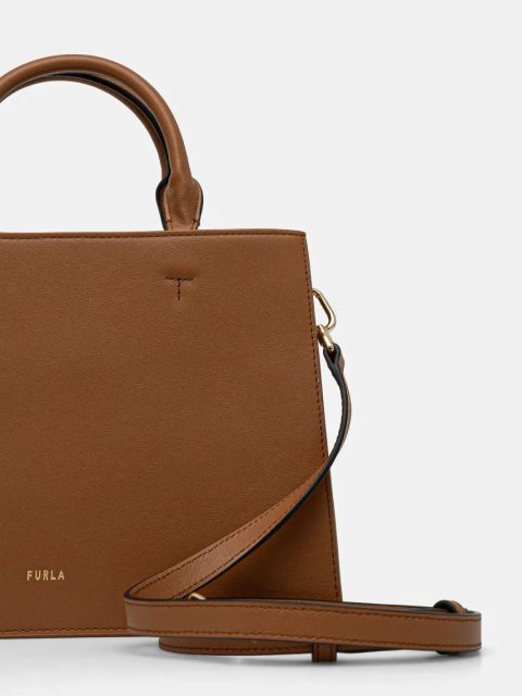 Furla torebka skórzana kolor brązowy WB01336 BX2045 RY000