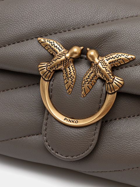 Pinko torebka skórzana kolor szary 100040 A0F2