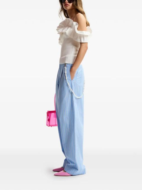 Essentiel Antwerp ruffled-neck off-shoulder top - White