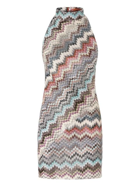 Missoni zigzag halterneck mini dress - Neutrals - zdjęcie produktu nr 1