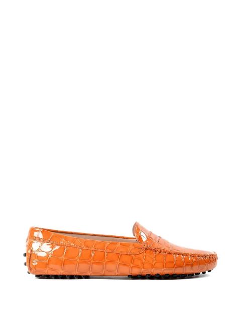 Tod's corcodile-effect loafers - Orange - zdjęcie produktu nr 1