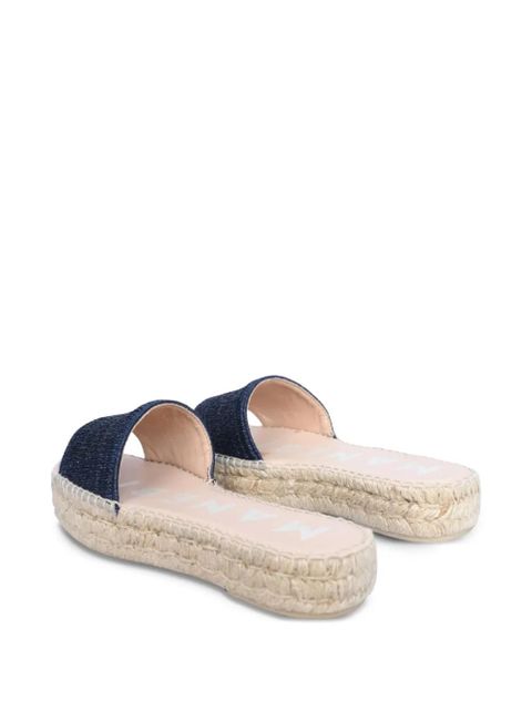 Manebi woven-strap slide sandals - Blue