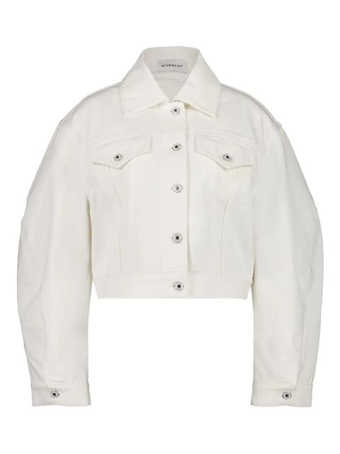 Givenchy logo-patch denim jacket - White - zdjęcie produktu nr 1