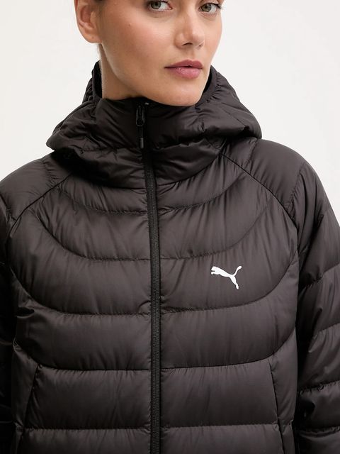 Puma kurtka puchowa kolor czarny przejściowa 685235