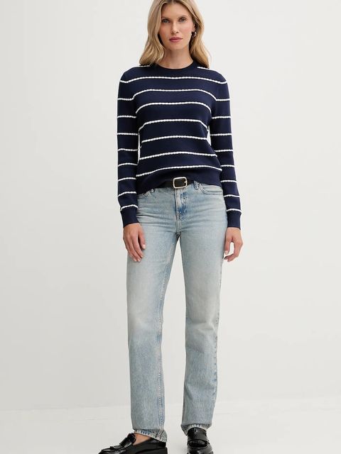 United Colors of Benetton sweter damski kolor granatowy lekki 104ME10EB - zdjęcie produktu nr 2