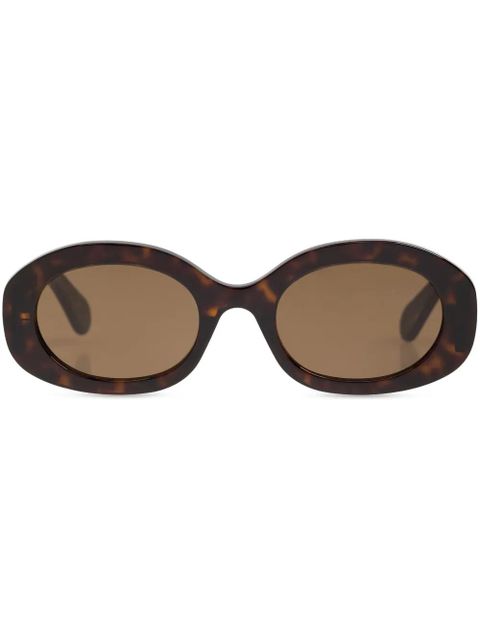 Chloé Eyewear oval-frame recycled-acetate sunglasses - Brown - zdjęcie produktu nr 1