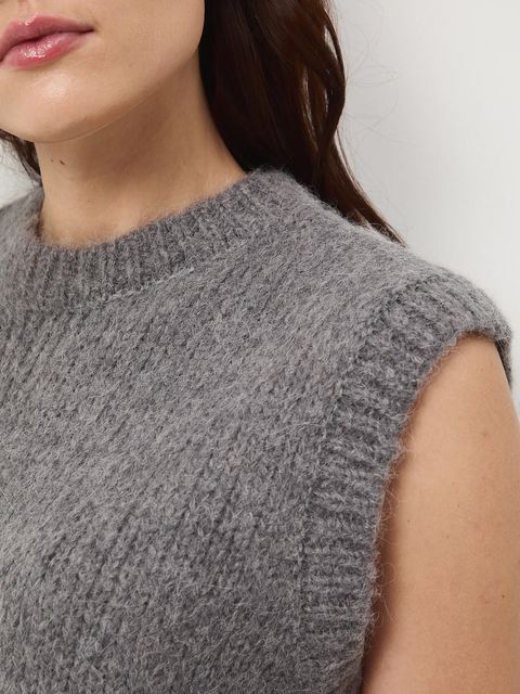 Medicine kamizelka damska kolor szary ciepły