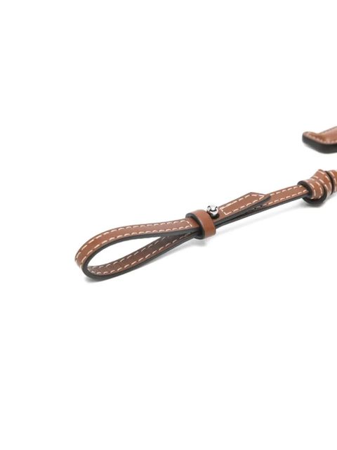 Max Mara leather bag charm - Brown